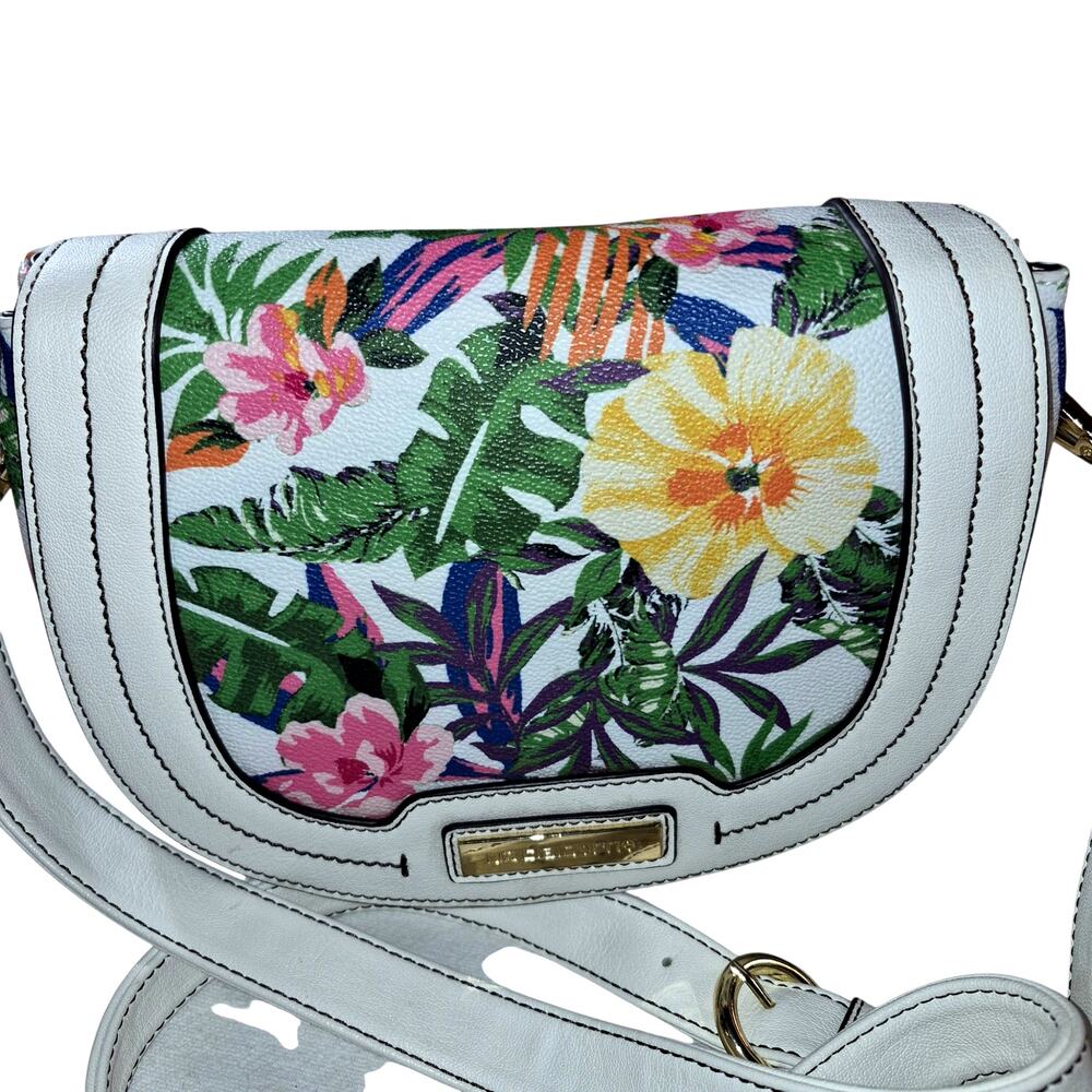 Vintage Liz Claiborne Vibrant Multicolor Tropical Crossbody Bag/ Clutch Purse